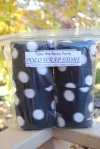 White dots on black horse polowraps